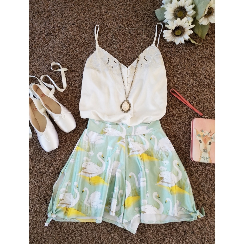 Blackmilk swan shorts